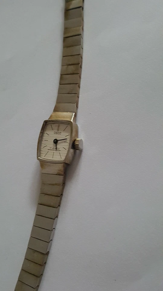 Reloj pulsera vintage mujer señora suizo OSCO 17 joyas ¡compruébalo! cal INT 1990 Foto 4 de 4