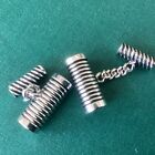 Vintage Silver Tone Cufflinks Cylinders Chain Connected