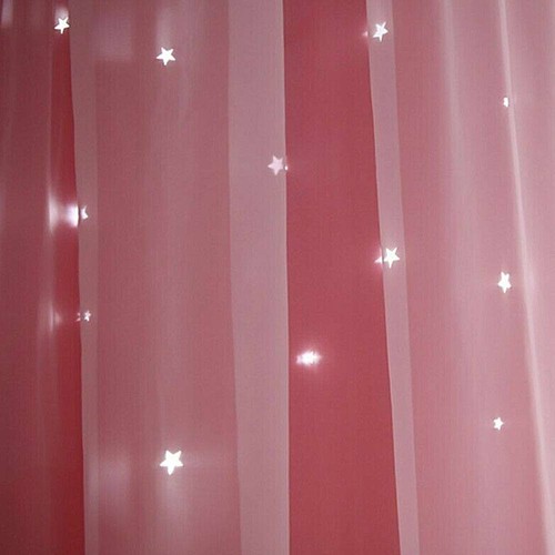 2M Star Blockout Blackout Curtains 2 Layers Eyelet Pure Fabric Room ⊇ - Picture 5 of 14