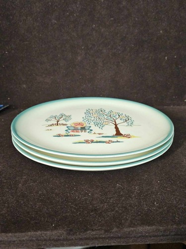 3 Vintage 11" Dinner Plates Brock of California Forever Yours - Picture 10 of 11
