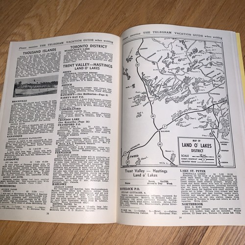 1950's THE TELEGRAM VACATION GUIDE, Toronto - CANADA Tourist Book 56 pages - Picture 9 of 12