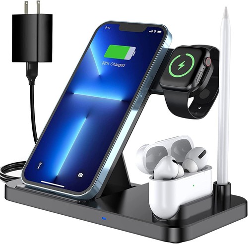 4 in 1 Wireless Charger Multi-function Station for Phone Air pod iWatch iPhone - 第 5/6 張圖片