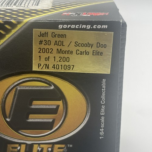 Jeff Green Elite 2002 #30 AOL/Scooby Doo Chevy Monte Carlo 1/64 Diecast - Picture 15 of 15