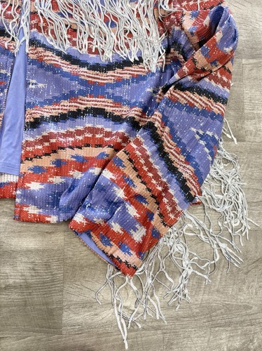 DOUBLE D RANCH Size 2X Fringe Sequin Shiny Red Blue Sierra Bonita Shine Jacket - Picture 4 of 10