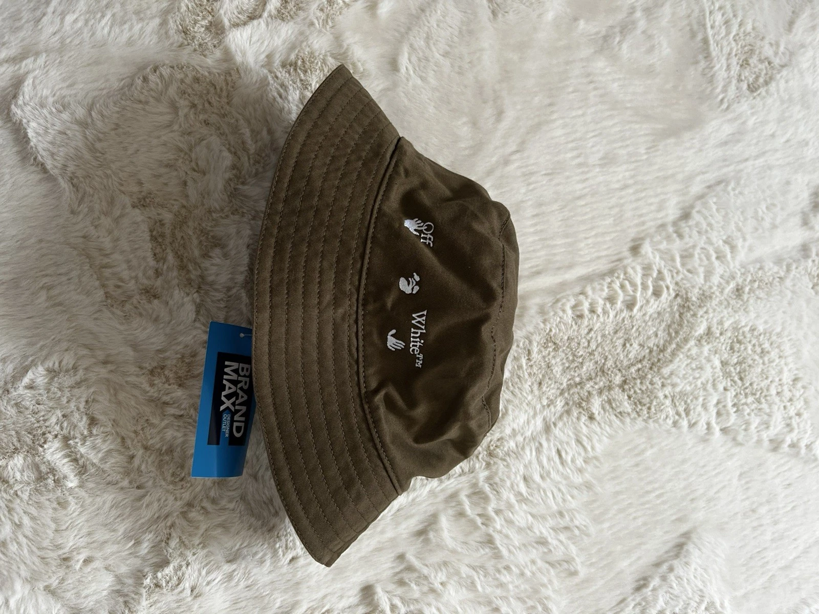 OFF-WHITE Bucket Hat Khaki Green Cotton