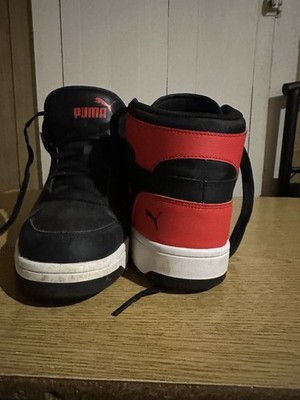 PUMA Black Red White High Top Lace Up Athletic Sneakers for  display picture 1