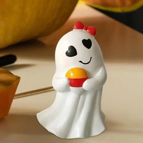 Cartoon Ghost Art Sculpture Resin Ghost Statue Ornament Bedroom - Picture 10 of 14