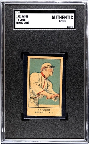 1921 W551 Strip Card Ty Cobb SGC Authentic Nice Color