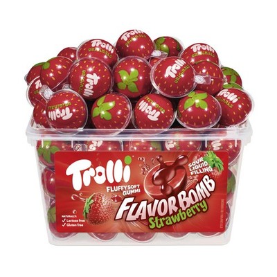 Trolli Flavor Bomb Strawberry 60 Stück Schaumzuckerbonbon 1128g