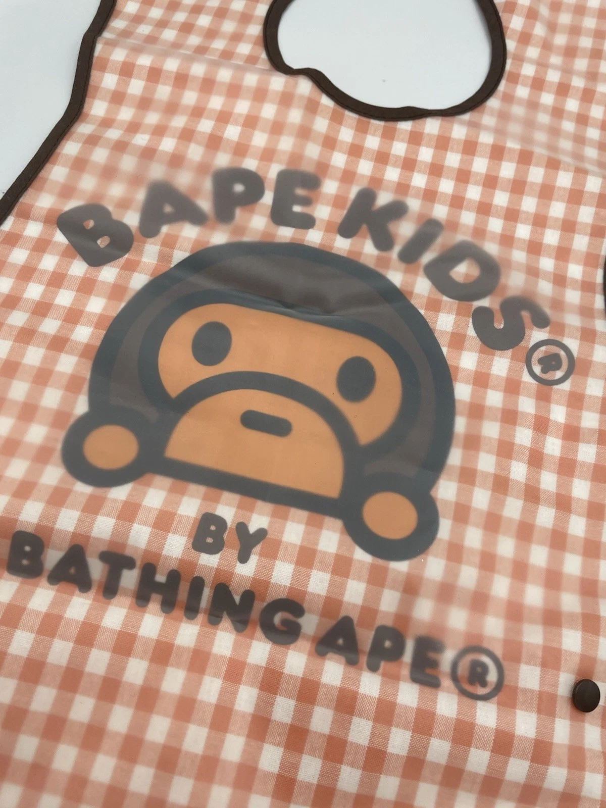 New A Bathing Ape Bape Kids Bib Gingham Checkered Baby Milo Camo Toddler Vtg