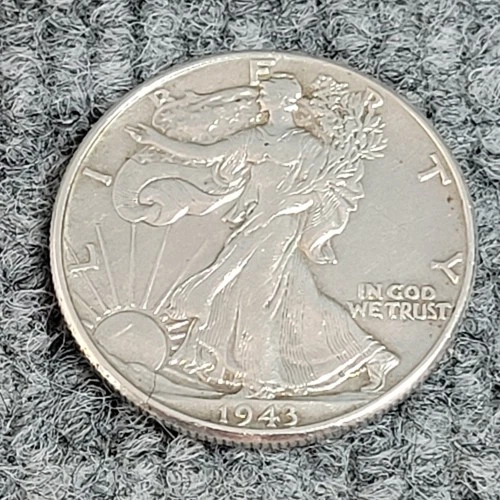 1943-XF WALKING LIBERTY HALF DOLLAR Silver - Free Shipping