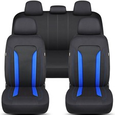Schonbezüge-Komplettset für Opel Meriva B Bj 2010-17 in Schwarz/Blau FT1