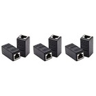  6 PC Sieć Wtyczka LAN Adapter Łącznik ExtenderRJ45Ethernet Kabel