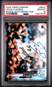 Jesus Luzardo 2020 Topps Chrome #RA-JL Rookie Auto Refractor /499 RC PSA 10 Gem