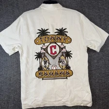 Cleveland Guardians Tommy Bahama 100% Silk Pitchers Paradiso Camp Shirt Sz S NEW