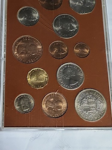 1967 Kompletter Dezimalausgabe Großbritannien 12 Kursmünzensatz - Bild 9 von 9