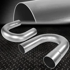 2Pcs 2.5"Inch Custom 180 Degree Mild Steel Mandrel U-Bend Exhaust Tube Pipe