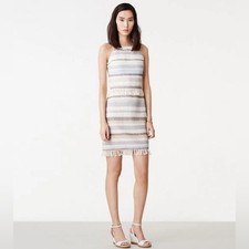 TORY BURCH STRIPED SLEEVELESS DRESS