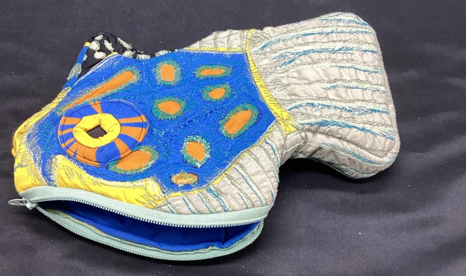 Cartera clutch hecha a mano de colección, Triggerfish 1984 Foto 4 de 4