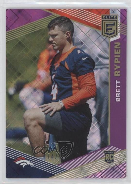 2019 Panini Donruss Elite Rookies Purple 14/99 Brett Rypien #178 Rookie RC n0c