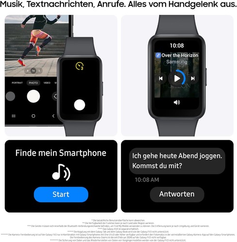 Samsung Galaxy Fit3 Smartwatch Fitness Tracker Aktivität Uhr Grau - Bild 6 von 14