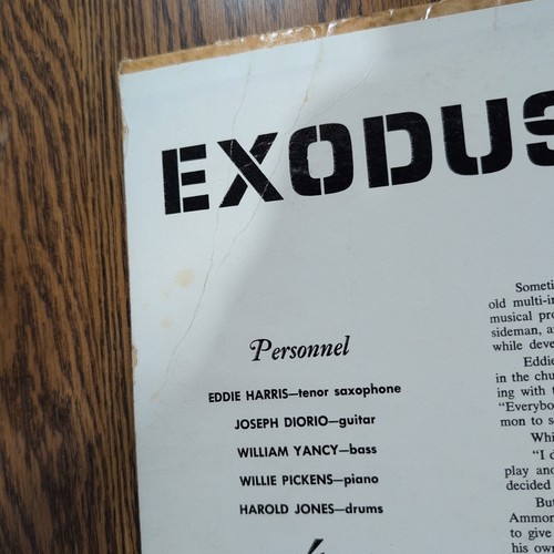 Eddie Harris - Exodus To Jazz - VeeJay 3016 - G+ Vinyl - Picture 3 of 5