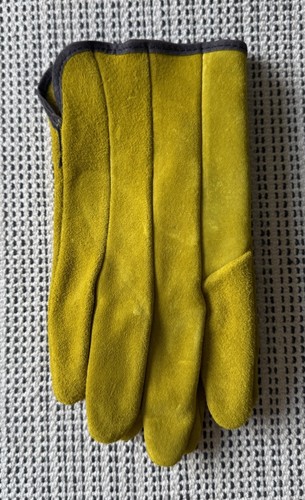 NWOT Pair Yellow Size Small Pigskin Gloves Work Construction Outdoor Yard Lawn - Picture 3 of 5