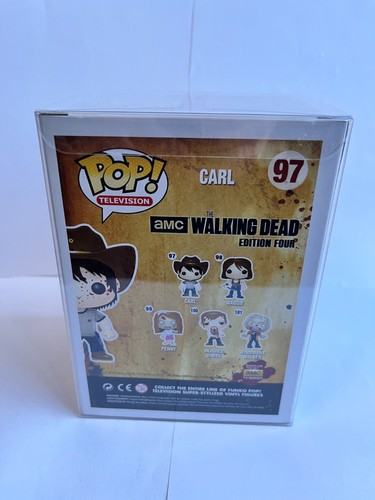 BNIB FUNKO POP! Vinyl The Walking Dead Serie #97 Carl Grimes Blutige Figur 7/11 - Bild 4 von 8