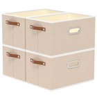 Fabric Storage Bins with Handles, Foldable Baskets for Shelves, Cubes with 3 ...