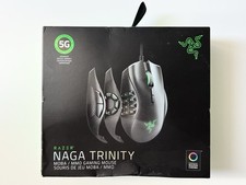 Razer Naga Trinity USB MMO/MOBA Gaming Mouse Black Changeable Side Button SEALED
