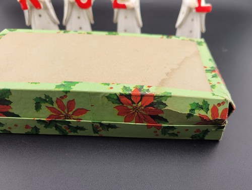 NOEL Engel Kerzenhalter Commodore Vintage 50er 4-teiliges Set in Box Japan Mädchen 4" MCM, - Bild 11 von 24