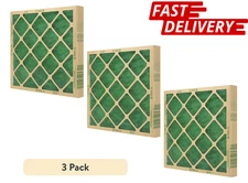 (12 Filters) Flanders Precisionaire Nested Glass Air Filter 14" x 25" x 1" Green