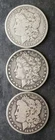 1884, 1890, and 1896 O $1 Morgan Silver Dollars