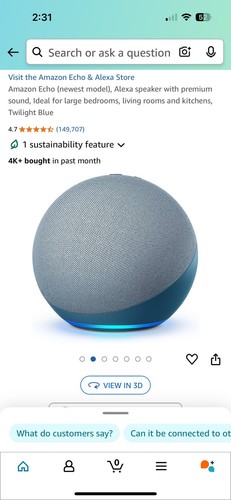 Altavoz inteligente inalámbrico Amazon Echo Dot 4ta generación B7W64E TWILIGHT azul BT SIN ADAPTADOR - Imagen 6 de 9