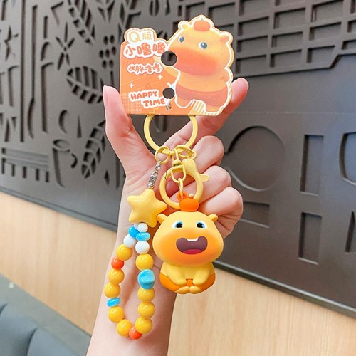 PVC Lulu Doll Keychain Bag Charm Cartoon Phone Chain Capybara Key Ring Couple - Picture 14 of 16