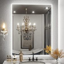 Anti-Fog Dimmable LED Makeup Mirror with Lights Vertical/Horizontal , 3 Co