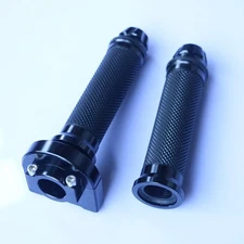 Motorcycle 7/8  Hand Grips and Quick Throttle Anodized CNC Twist Tube Lever C...