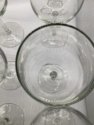 Stella Artois Cidre Hard Cider Set of 9 16 oz Stemmed Wine Beer Glasses - Picture 6 of 10