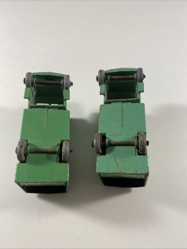 Two Vintage Lesney Matchbox #17 Bedford Removals Van Grey WHEELS - Picture 4 of 6