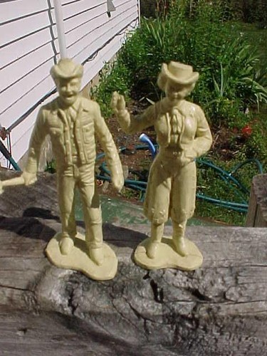 Figuras de colección Marx crema Dale Evans y Pat Brady