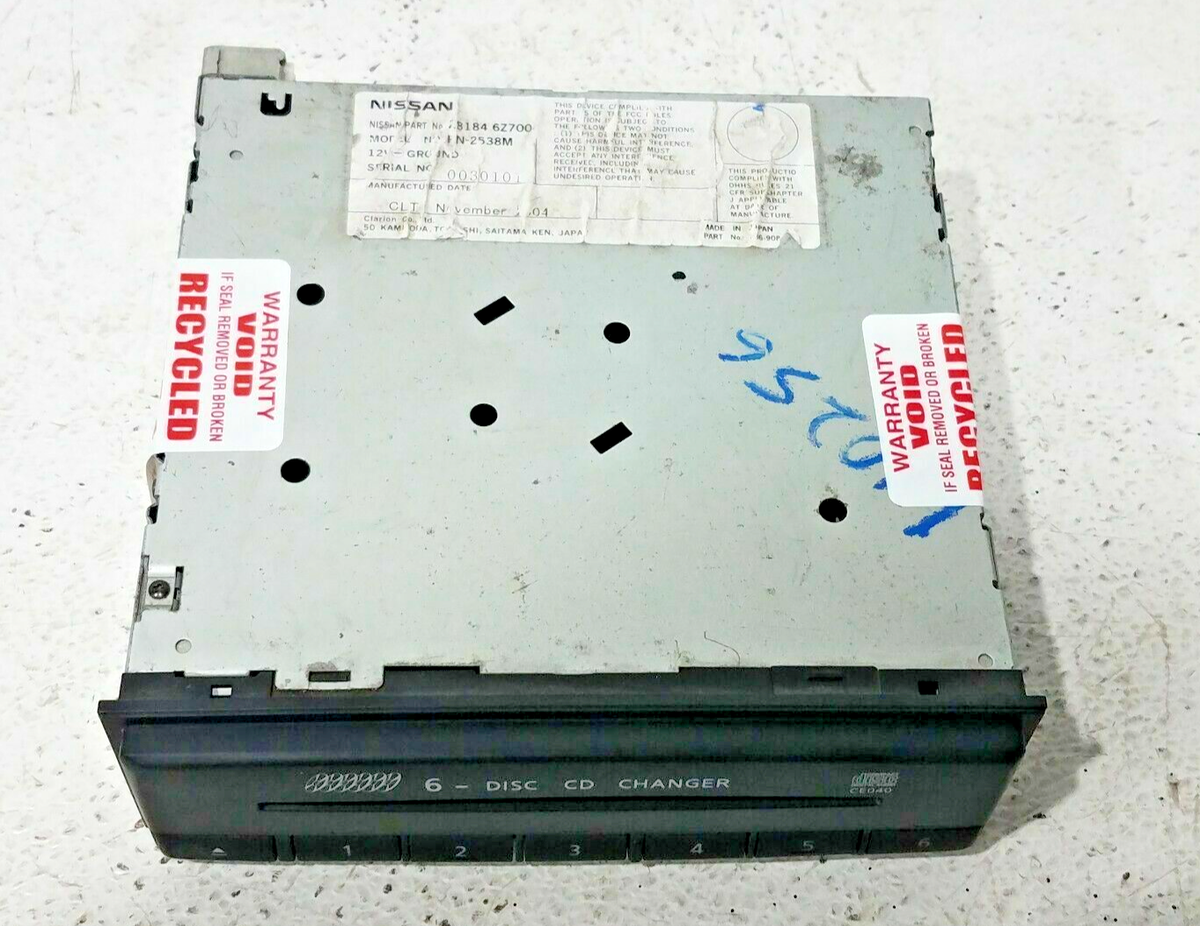 2004-2006 Nissan Sentra 6 disc cd changer 28184 6Z700 OEM w