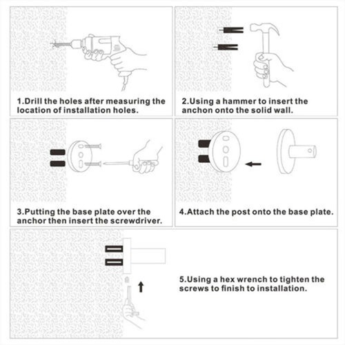 Contemporary Stainless Steel Robe Holder with Matte Black Finish for Bathroom - Picture 7 of 10