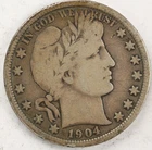 VG/F 1904 Barber Half Dollar
