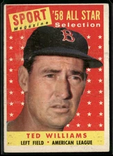 1958 Topps #485 Ted Williams VG/VG-EX