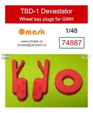 OMK74887 1:48 Omask Wheel Bay Plugs - TBD-1 Devastator (GWH kit)