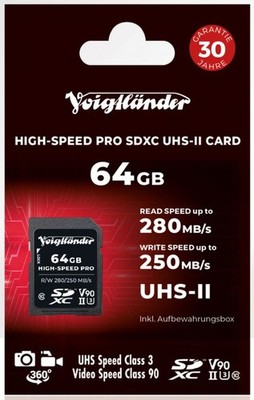 Voigtländer Prof. High-Speed SDXC 64GB UHS-II | SD-Speicherkarten