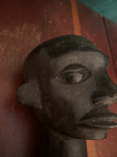 African Tribal Art Female Figurine Luba Hemba Tribe Carved Wood Congo Vintage - Picture 5 of 24