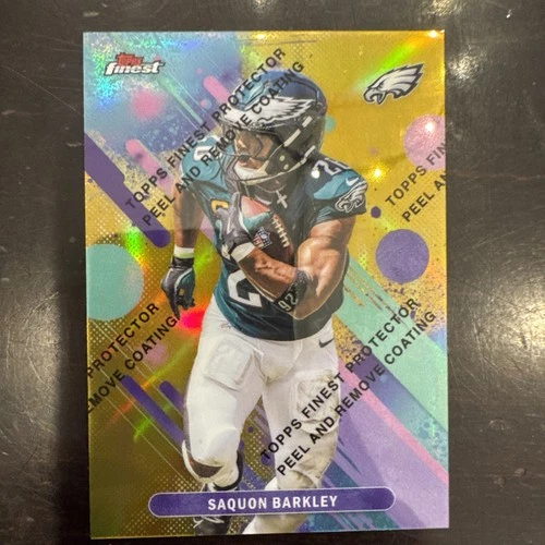 2025 Topps Finest Saquon Barkley Common Gold Refractor w/coating /50