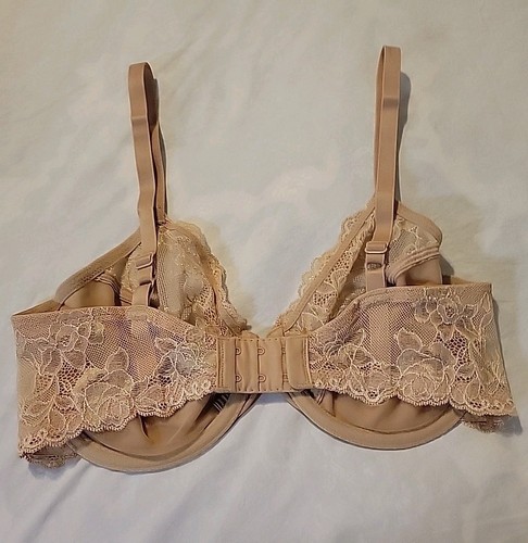 Wacoal klassischer BH MIT BLUMENSPITZE 851127 34D nude beige saisonal Bügel ungefüttert - Bild 5 von 10