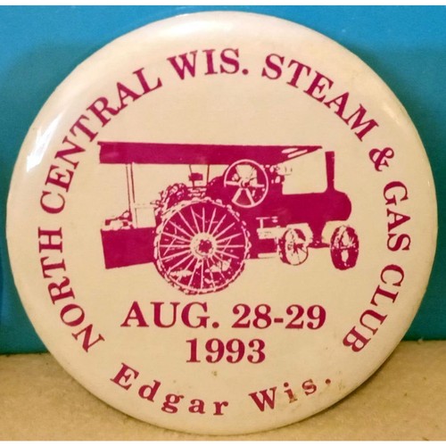 5 Steam & Gas Engine Club Edgar Wisconsin Pin Classic Pinback Buttons 1992-2000 - Bild 5 von 12
